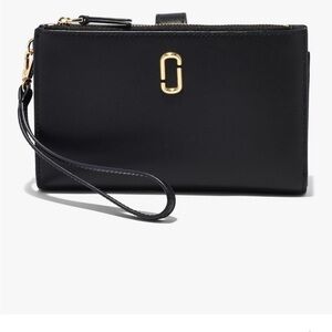 Marc Jacobs Black Leather  J Marc Phone Wristlet